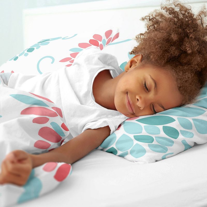 3pc Emma Full/Queen Kids&#39; Comforter Bedding Set Coral and Turquoise - Sweet Jojo Designs, 5 of 8