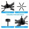 Airsurfer 65 Inch Large Ceiling Fans With Lights And Remote - 2 of 4