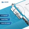 Davis Group 6pk 1.5" Premium Economy Angled D-Ring Binder Turquoise Blue: Hard Cover, 350 Sheet Capacity, 2 Pockets - 3 of 4