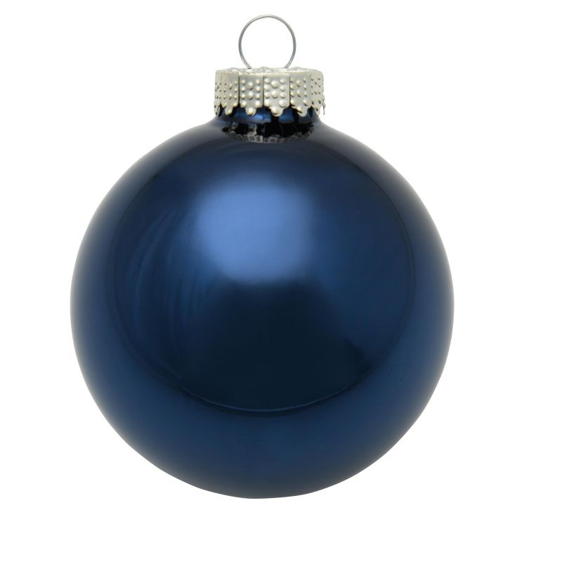 Northlight Shiny Finish Christmas Ball Ornaments - 2.75" (70mm) - Midnight Blue - 12ct, 1 of 4