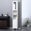 Dexmalle White Wooden Freestanding Tower Cabinet with Adjustable Shelves - 2 of 4