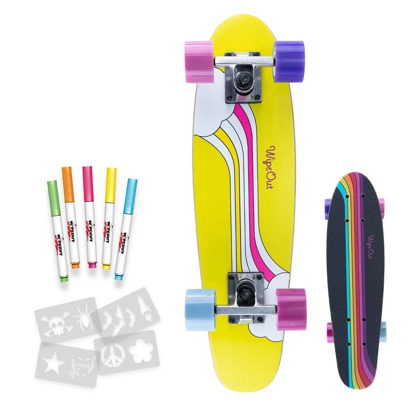 Wipeout Cruiser Kids&#39; Skateboard - Rainbow, 1 of 9