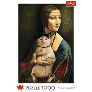 Trefl Lady with a Cat Jigsaw Puzzle - 1000pc - 1 of 3