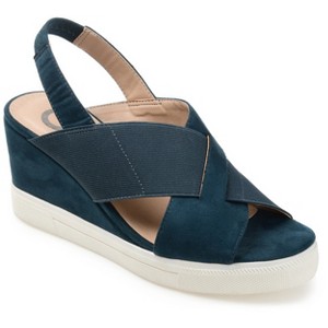 Journee Collection Womens Ronnie Wedge Heel Slip On Sandals - 1 of 4