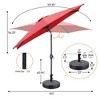 Ainfox 7.5ft Patio Umbrella With Modern Umbrella Base - 3 of 4
