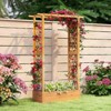 Costway 1/2 PCS 70” Wooden Raised Garden Bed with Lattice Trellis, Hanging Roof, Open-Ended Base - 2 of 4