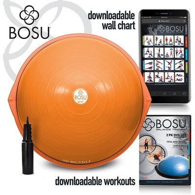 Bosu 72-10850 Home Gym Equipment The Original Balance Trainer 65 cm Diameter, Orange