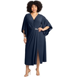 Catherines V-Neck Twist Maxi Dress - 1 of 4
