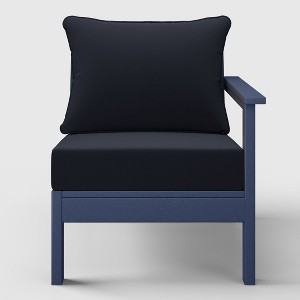 WestinTrends  Avalon Outdoor Patio HDPE Right Arm Facing Sectional Corner Club Chair with Patio Cushions - 1 of 4
