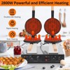 Bubble Waffle Maker, Commercial 1400W Double Egg Pancake Baker - 180¡ã Rotatable, Non-Stick Stainless Steel (Snack Bar/Bakery) - 3 of 4