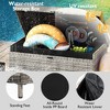 Whisen 230 Gallon Wicker Deck Box with Wheels, All-Weather Outdoor Storage - 3 of 4