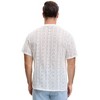 INSPIRE CHIC Men's Camp Collar Short Sleeve Button Down Party Mesh See Through Shirts - 3 of 4