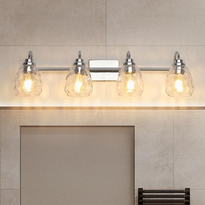 3/4/5/6 Light Bathroom Light Fixtures Chrome Vanity Light Fixtures Over Mirror Wall Mount Lighting Fixture