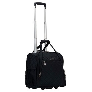 Rockland Wheeled Underseat Carry On Suitcase - Black, Size: Large