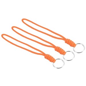 Unique Bargains Braided Wrist Polyester Keychain ID Card Lanyard with Hook 3 Pcs - 1 of 4