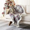 Ribbon Throw Blanket - HOL2017 - Grey/Red - 50" x 60" - Safavieh - 2 of 4