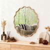 ChicFurnit Decorative Wall Mirror Round Solid Wood Frame for Bedroom Bathroom Living Room, Brown, 32.7"*32.7"*1.7" - 4 of 4