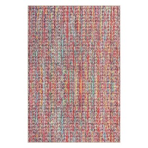 Washable Modern Braided Printed Rug Non Slip Low Pile Rug Soft Solid Throw Floor Cover Foldable Indoor Carpet for Living Room Bedroom Playroom - 1 of 4