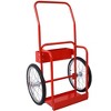 Double Cylinder Cart, Dual Oxygen Tank Cart Dolly with 2 Hinges, 2 20" Phneumaticr Wheels, Removable 220 Lbs Load Capacity Cart, Space Saving - 4 of 4