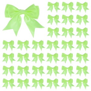 Unique Bargains Polyester Durable Craft Decorative Gift Double-Deck Pre-Tied Bows 3.6x2.2 Inch 50 Pcs - 1 of 4
