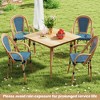 Tangkula Outdoor French Bistro Chairs 4 PCS w/ Armrests Galvanized Metal Frame - 2 of 4