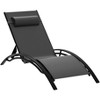 PURPLE LEAF Patio Chaise Lounge Set of 3 Outdoor Lounge Chair Beach Pool Sunbathing Lawn Lounger Recliner Chiar, Side Table Included - 4 of 4