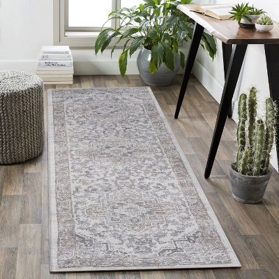 Kumasinova Trendy Stain-Resistant Area Rug – Non-Shedding Living Room Rug, Medallion Rugs for Living Room, Kid & Pet-Friendly, Boho Washable Rugs