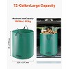 VEVOR 3-Pack 72 Gallon Reusable Yard Waste Bag, Large Lawn Garden Bags, Heavy Duty Collapsible Garden Leaf Trash Container,Green - 3 of 4