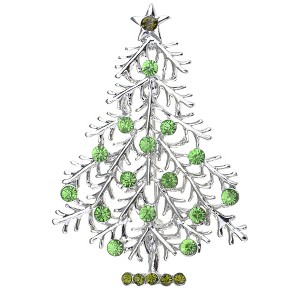 Anna-Kaci Holiday Christmas Multicolor Rhinestone Ornaments Crystal Xmas Brooch Pin - 1 of 4
