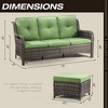 UPTIOT 73'' Polyethylene (PE) Wicker Outdoor Patio Sectional - 4 of 4