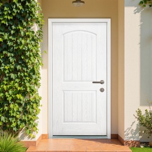 Wooakway 36"W*80"H 2-Panel Exterior Prehung Front Entry Door Primed Interior Fiberglass Entrance Door - 1 of 4