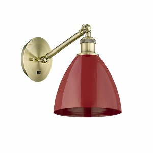 Plymouth Dome - 1 Light Wall Sconce In Industrial Style-13.25 Inches Tall and 7.5 Inches Wide - 1 of 1