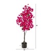 Nearly Natural 4-ft Bougainvillea Artificial Tree, Pink - 2 of 4