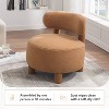 Racxily Teddy Fabric Armless Accent Chair-Plush Teddy Fabric Armless Accent Chair with,Solid Wood Legs,for Bedroom/Living Space, Refined Style - 3 of 4