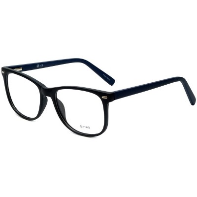 Metro Designer Reading Glasses Metro-35-Black-Crystal in Black Matte Crystal 53m