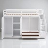 Twin Size Loft Bed with Storage Wardrobes, Drawers, Shelves & Staircase, No Box Spring Needed, Space-Saving Design - 2 of 4