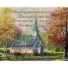 Manual Woodworkers and Weavers Chapel in the Woods Tapestry Throw Blanket 60"x50", Cotton, Rustic Nature and Spiritual Scene - 3 of 3