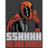 Men's Marvel Deadpool No One Cares Pull Over Hoodie - 2 of 4