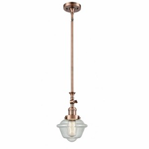 Oxford - 1 Light Stem Hung Tiltable Mini Pendant In Traditional Style-12 Inches Tall and 7.5 Inches Wide - 1 of 1