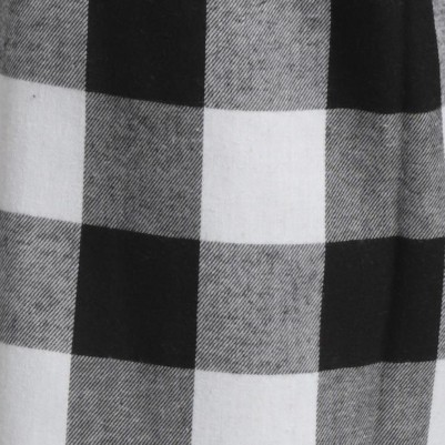 buffalo plaid - white black 100% cotton flannel