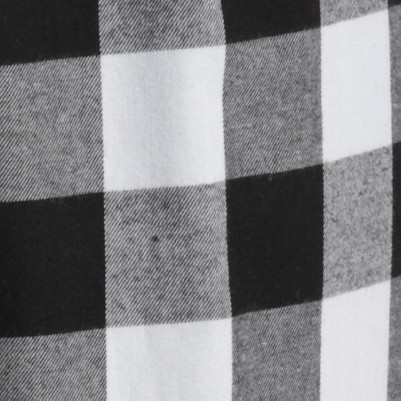 buffalo plaid - white black 100% cotton flannel
