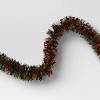 10' Christmas Tinsel Garland Mega Wide Cut Red and Narrow Cut Green - Wondershop™ - 3 of 3