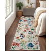coucheta Multi-size Floral Area Rug for Living Room, Boho Machine Washable Low Pile Soft Non Slip Vintage Carpet, for Bedroom, Dining Room, Office - 2 of 4