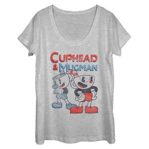 Women's Cuphead Best Friend Mugman Scoop Neck - 1 of 3