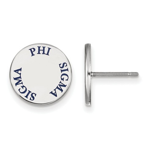 Black Bow Jewelry Sterling Silver Phi Sigma Sigma Greek Life Stud Earring - image 1 of 3