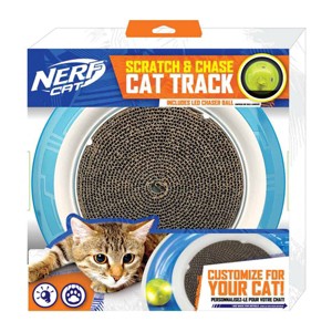 Nerf Cat 15" ABS Cyclone Track Ring Scratcher and LED Ball Cat Toy - 1 of 4
