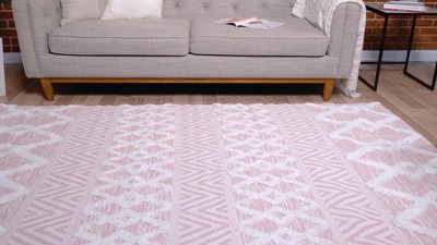 Black and Ivory Geometric Cotton Flatweave Rug