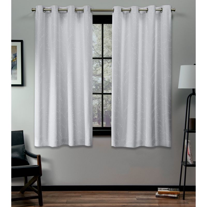 Kilberry Woven Blackout Grommet Top Window Curtain Panel Pair Exclusive Home, 1 of 9