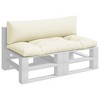 vidaXL Pallet Cushions 2 pcs Cream Fabric - 3 of 4