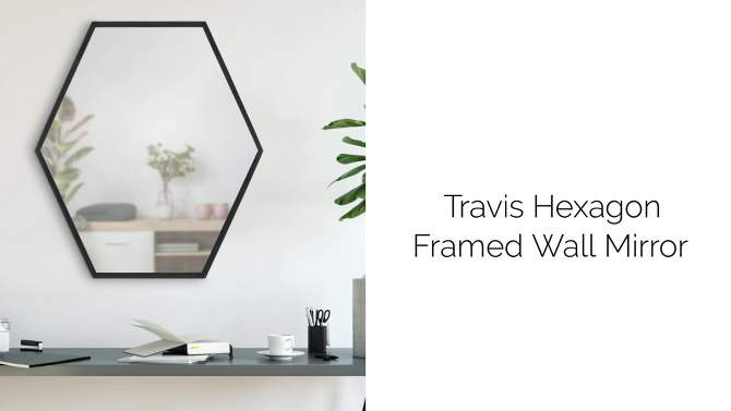 26" x 30" Travis Hexagon Wall Mirror - Kate & Laurel All Things Decor, 2 of 8, play video